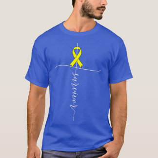 Camiseta Sobrevivência do Cancer Sarcoma Yellow Ribbon Gi