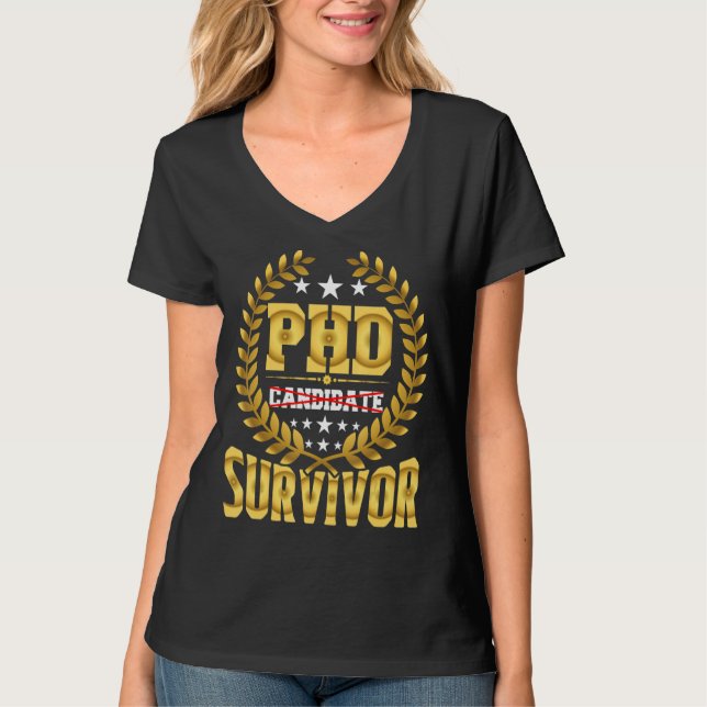 Camiseta Sobrevivência do Candidato do Phd (Frente)