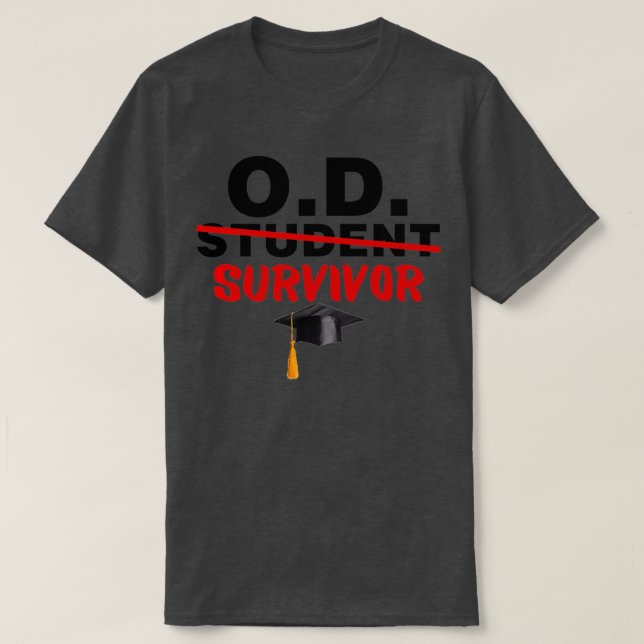 Camiseta Sobrevivência do Estudante de Ouro Médico de Gradu (Frente do Design)