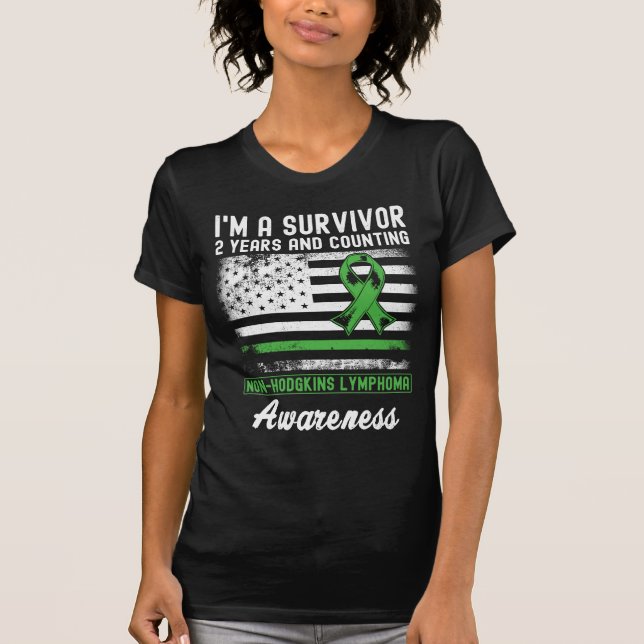 Camiseta Sobrevivência do linfoma não-Hodgkins sem cancer (Frente)