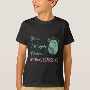 Camiseta Sobrevivência do neurismo cerebral Nada me assusta