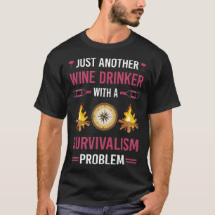 Camiseta Sobrevivência do Prepper do Bebê-Vinho