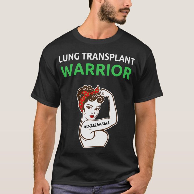 Camiseta Sobrevivência do transplante pulmonar (Frente)