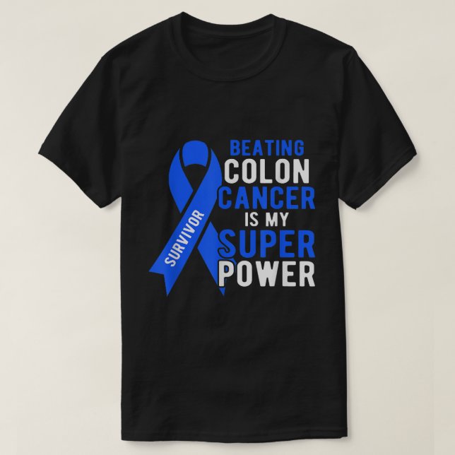Camiseta Sobrevivência dos Homens com Consciência do Cancer (Frente do Design)