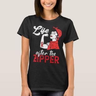 Camiseta Sobrevivência em Cirurgia Cardíaca Aberta Após Zip