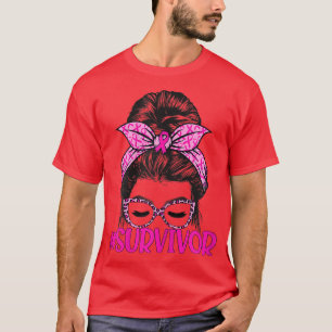 Camiseta Sobrevivência feminina Óculos Brancos Mensageiros