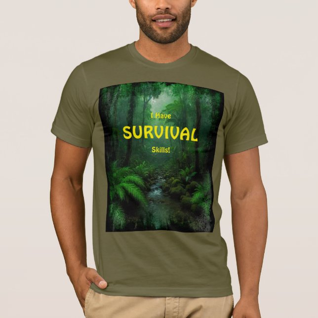 Camiseta Sobrevivência Habilidades Prevalecistas ShTF Desig (Frente)