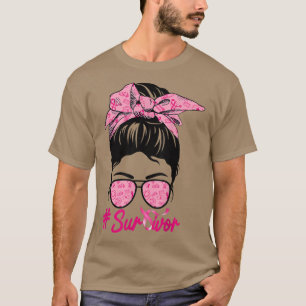 Camiseta Sobrevivência Mensal Torre Cor-de-Rosa Consciência