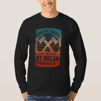 Camiseta Sobrevivência Na Natureza É Minha Pausa Da Realida