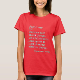Camiseta Sobrevivência: Pescoço Básico da Tripulação Escura