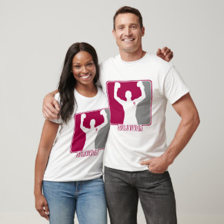 Camiseta Sobrevivência vencedora do Cancer da garganta