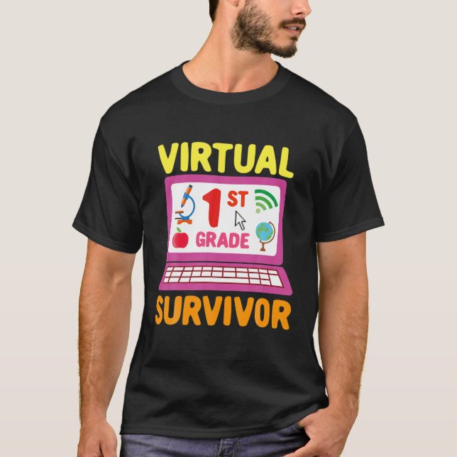 Camiseta Sobrevivência Virtual Da Série 1Rua - 2021 Último  (Frente)