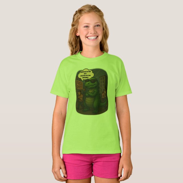 Camiseta Sobrevivendo a 2025: Estilo Dino (Frente Completa)