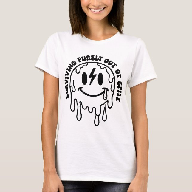 Camiseta Sobrevivendo a uma declaração sem fôlego (Frente)