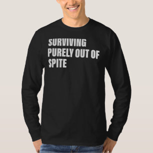 Camiseta Sobrevivendo Exclusivamente Fora Da Citação De Rou