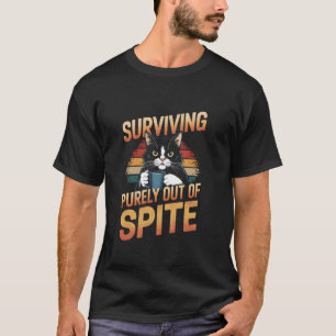Camiseta Sobrevivendo Puramente Por Rancor Sarcasmo Retro E