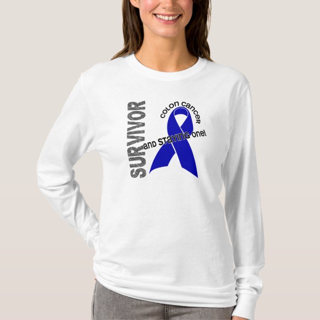 Camiseta Sobrevivente 1 do CANCRO DO CÓLON (Frente)