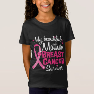Camiseta Sobrevivente bonito do cancro da mama da mãe da