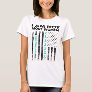 Camiseta Sobrevivente câncer de ovário não sou a maioria