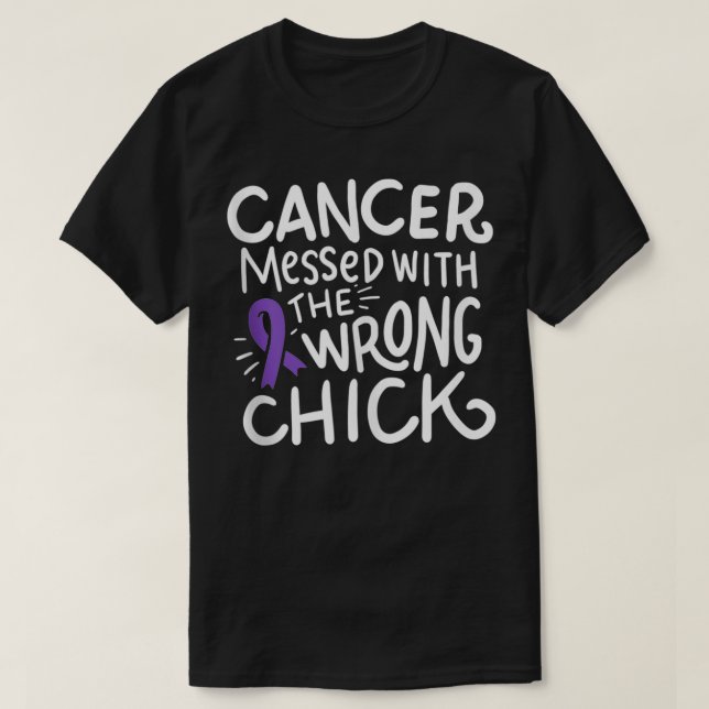 Camiseta Sobrevivente câncer de pâncreas Pancreas Chemo Gif (Frente do Design)