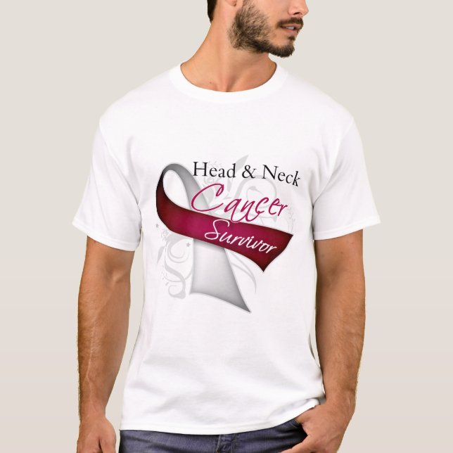 Camiseta Sobrevivente - cancer principal e de pescoço (Frente)