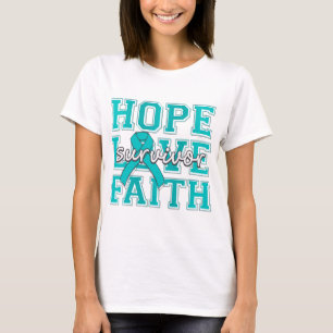 Camiseta Sobrevivente da fé do amor da esperança de PTSD
