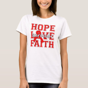 Camiseta Sobrevivente da fé do amor da esperança do