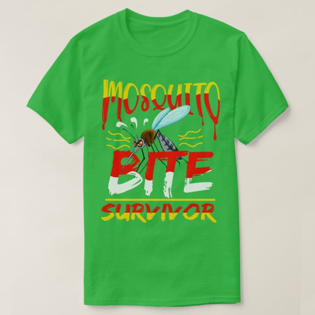 Camiseta Sobrevivente da picada de mosquito (Frente do Design)