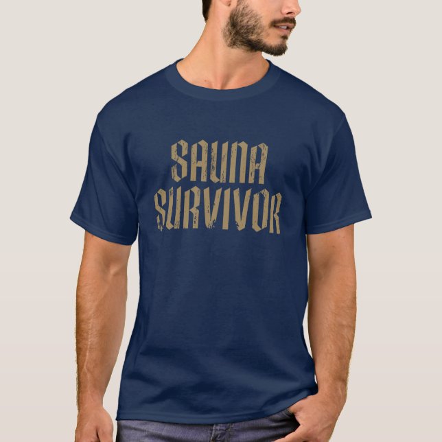 Camiseta Sobrevivente da Sauna 07 (Frente)
