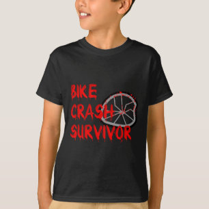 Camiseta Sobrevivente de Acidente de Bicicleta Piada de Que
