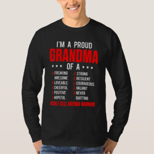 Camiseta Sobrevivente de Anemia Falciforme Avó Orgulhosa An