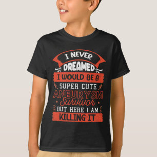 Camiseta Sobrevivente de Aneurisma Cerebral Coração Cirurgi