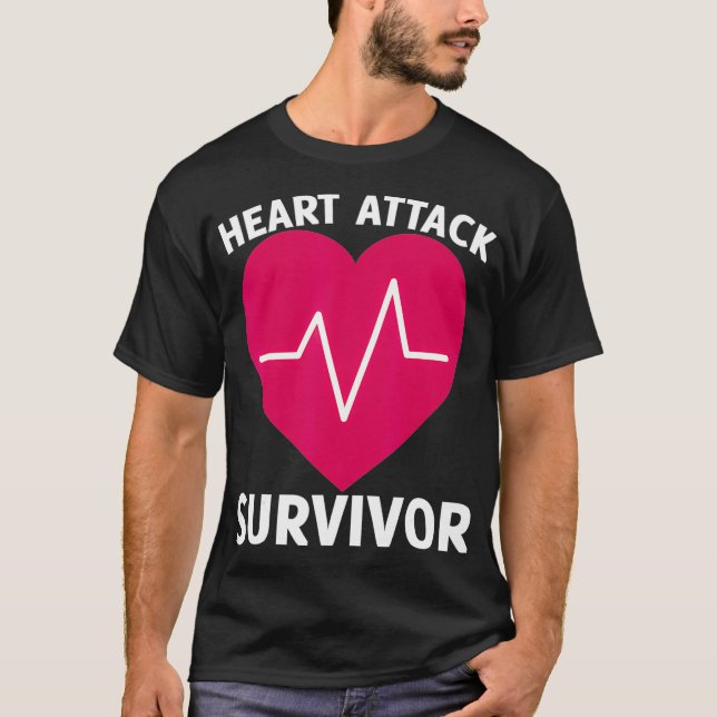 Camiseta Sobrevivente de ataque cardíaco _1 (Frente)