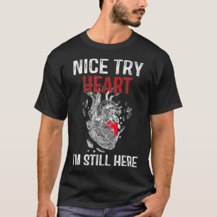 Camiseta Sobrevivente De Ataque Cardíaco Belo Tente Coraç