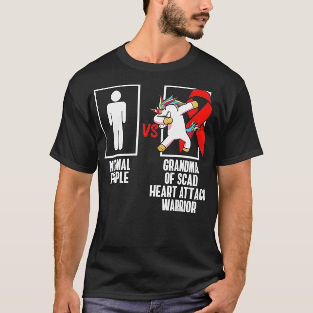 Camiseta Sobrevivente de ataque cardíaco SCAD apoiando o gu (Frente)