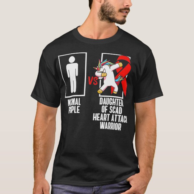 Camiseta Sobrevivente de ataque cardíaco SCAD enfrentando o (Frente)
