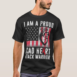 Camiseta Sobrevivente de ataque cardíaco SCAD EUA, guerrei