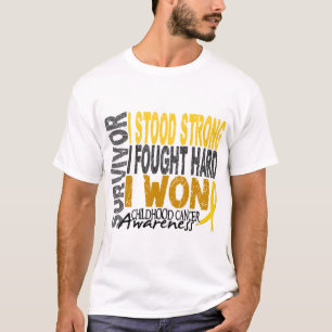 Camiseta Sobrevivente de câncer 4 da infância