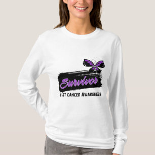Camiseta Sobrevivente de câncer da ESSÊNCIA da borboleta 