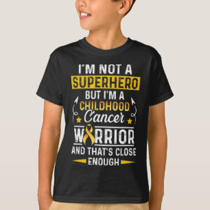 Camiseta Sobrevivente de câncer De Infância Não É Um Herói 