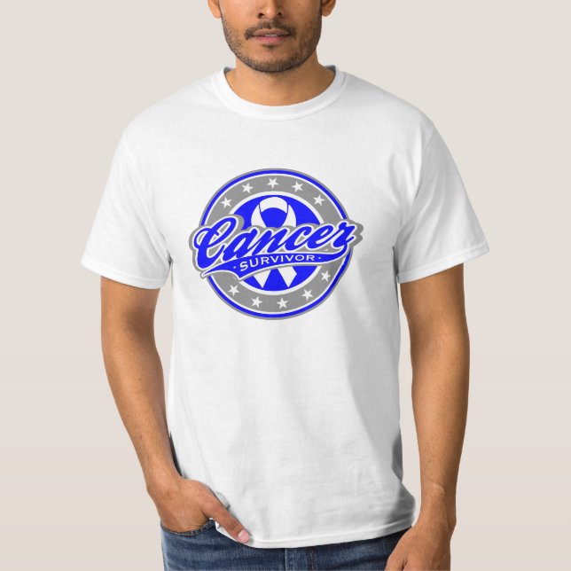 Camiseta Sobrevivente de câncer do logotipo invertido (Frente)