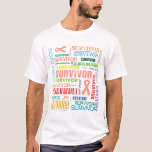 Camiseta Sobrevivente de câncer Endometrial Collage.png