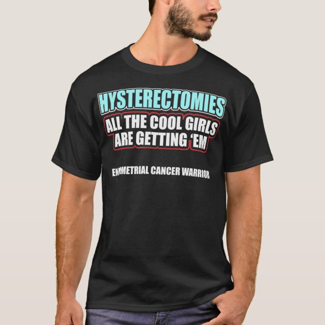 Camiseta Sobrevivente de câncer Endometrial Histerectomia L (Frente)