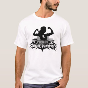 Camiseta Sobrevivente de câncer feroz do cancer de osso