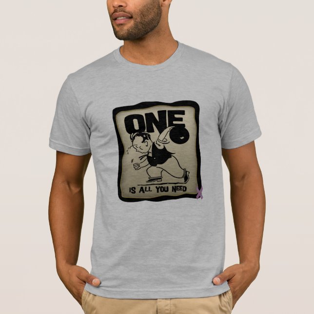 Camiseta Sobrevivente de câncer Testicular Engraçado (Frente)