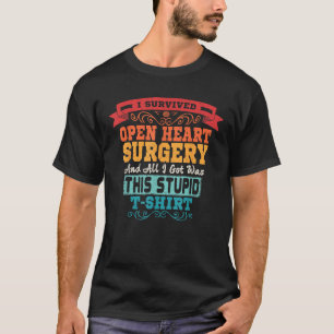 Camiseta Sobrevivente de Cirurgia de Coração Aberto Recuper