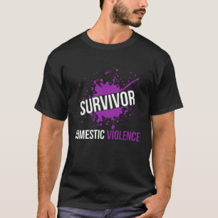 Camiseta Sobrevivente de Conscientização sobre Violência Do