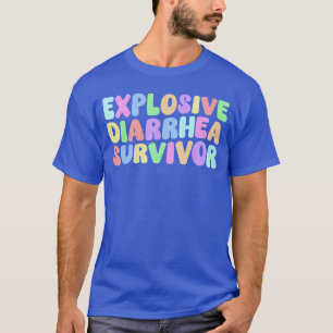 Camiseta Sobrevivente de Diarreia Explosiva Retro Groovy Hu