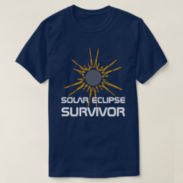 Camiseta Sobrevivente de Eclipse Solar engraçado personaliz