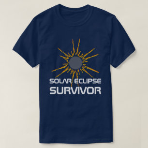 Camiseta Sobrevivente de Eclipse Solar engraçado personaliz